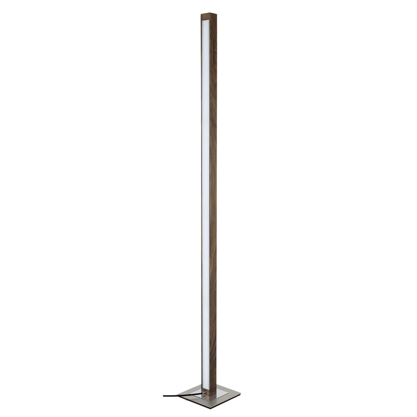 Stehleuchte aus Nussbaum, Modell Leonora, LED, Dimm-to-warm-Funktion per Tastdimmung, Ansicht hinten