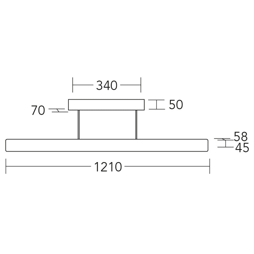 Deckenleuchte Modell Leonora, technische Zeichnung