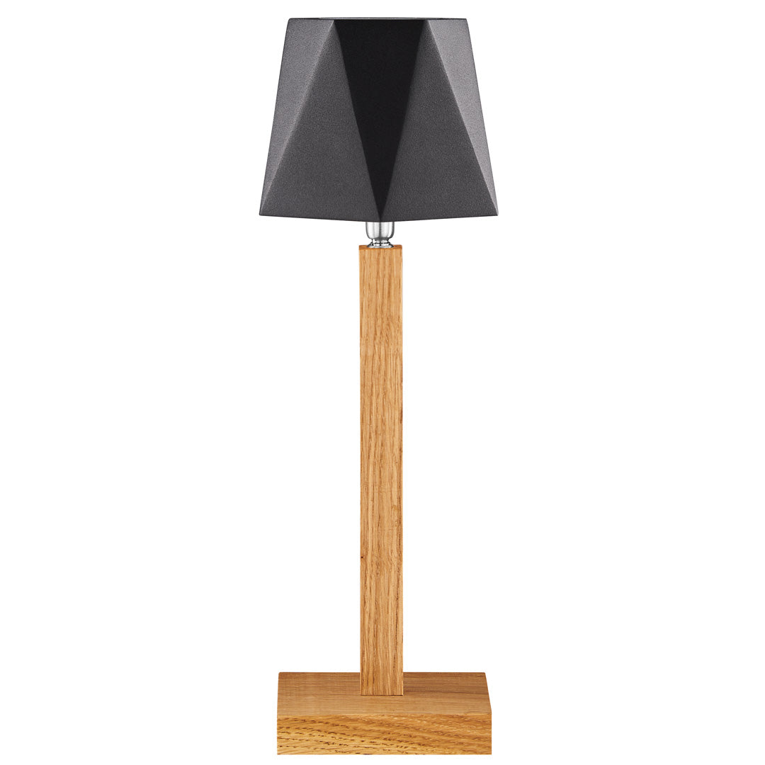 Ed battery light for indoor and outdoor use, square black lamp head