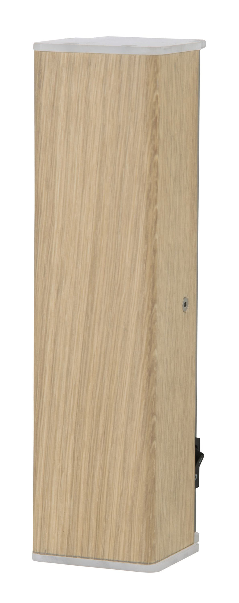 Wandleuchte aus Asteiche Natur, Modell Leonora, LED, Up & Down Licht, Acrylglas satiniert, Nickel matt gebürstet, Schalter an/aus