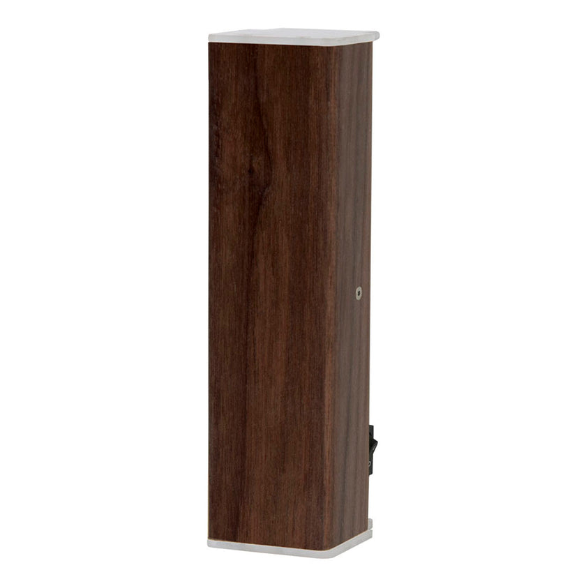 Wandleuchte aus Nussbaum, Modell Leonora, LED, Up & Down Licht, Acrylglas satiniert, Nickel matt gebürstet, Schalter an/aus