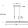 Leonora LED Balkenlampe mit Unterlicht