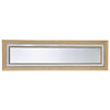Deckenleuchte aus Asteiche geölt, Modell Otto O, rechteckig, Alu LED Leiste, Metall Nickel matt gebürstet, dimmbar, Ansicht von unten
