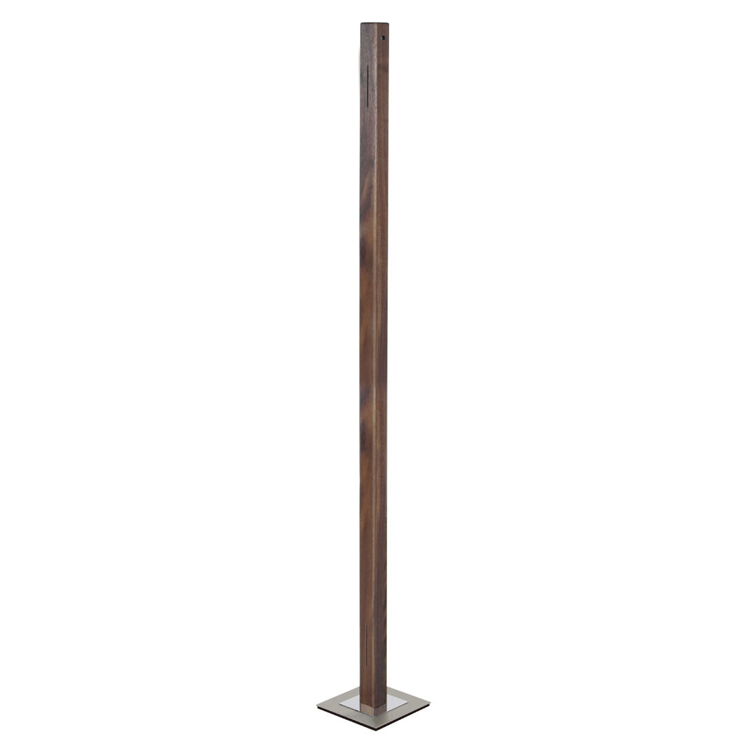Stehleuchte aus Nussbaum, Modell Leonora, LED, Dimm-to-warm-Funktion per Tastdimmung, Ansicht vorne