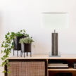 Dana stool lamps beech and reclaimed wood