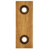 Deckenleuchte aus Asteiche geölt, Modell Lennon, 2-flammig, 440mm x 160mm x 70mm, schwarze Details, Dimmbar durch externen Dimmer, Frontalansicht