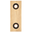Deckenleuchte aus Asteiche Natur, Modell Lennon, 2-flammig, 440mm x 160mm x 70mm, schwarze Details, Dimmbar durch externen Dimmer, Frontalansicht
