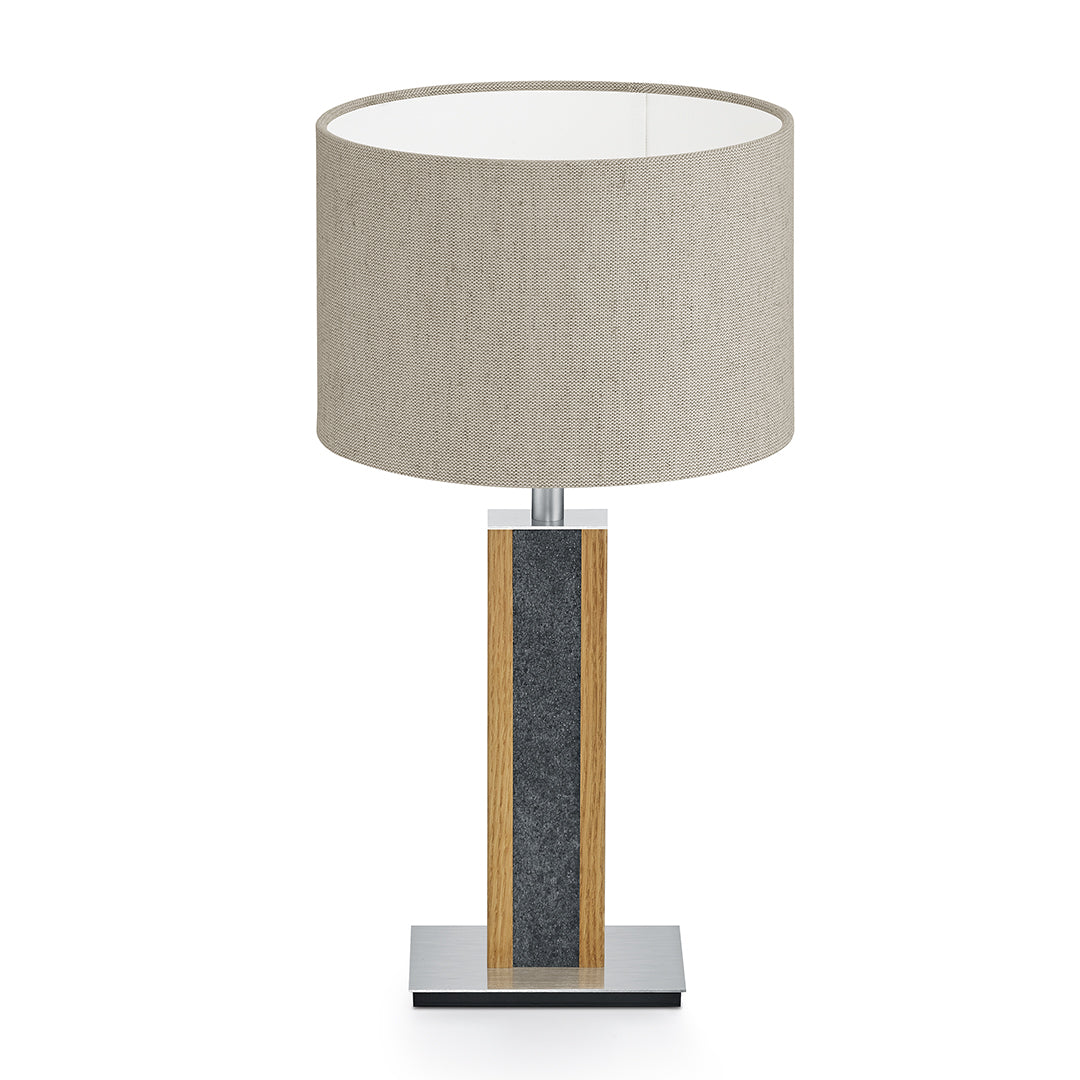 Karl G Tischlampe mit Applikation in Granitoptik