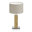 Karl H Tischlampe mit Almwiesenheuapplikation