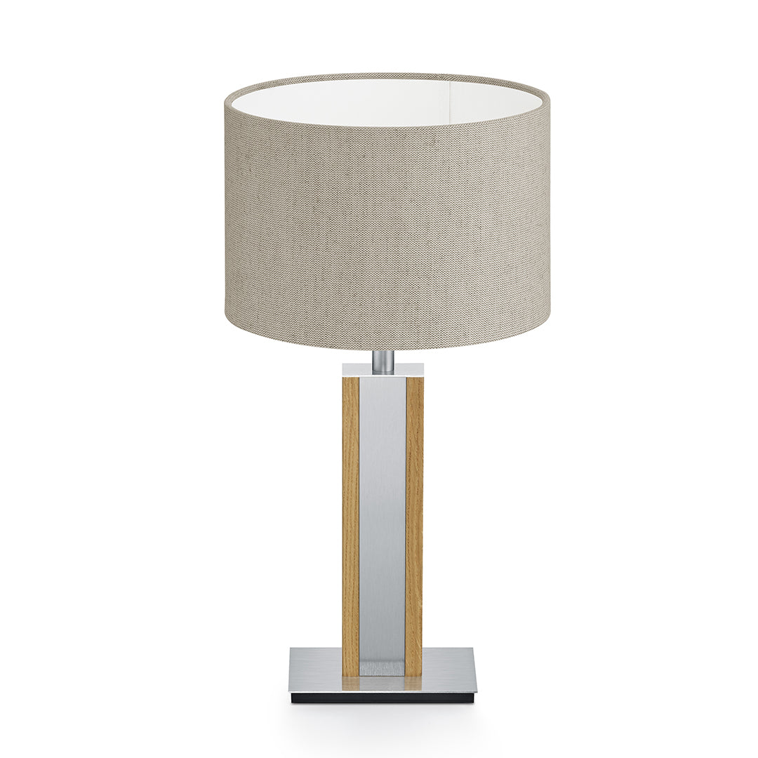 Karl N Tischlampe mit Nickelapplikation