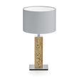 Karl H Tischlampe mit Almwiesenheuapplikation