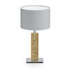 Karl H Tischlampe mit Almwiesenheuapplikation