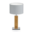 Karl K Tischlampe mit Kopfholzapplikation