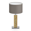 Karl H Tischlampe mit Almwiesenheuapplikation