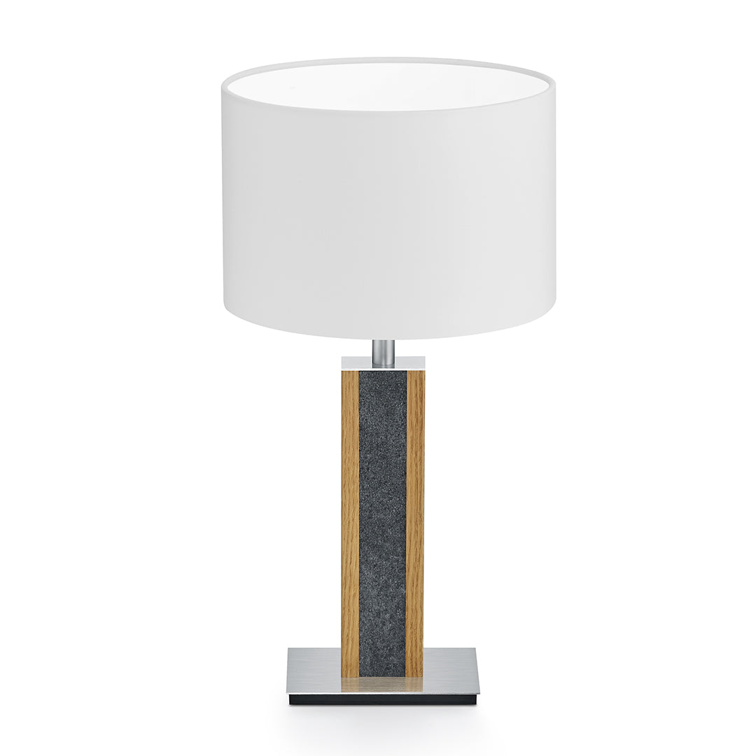Karl G Tischlampe mit Applikation in Granitoptik