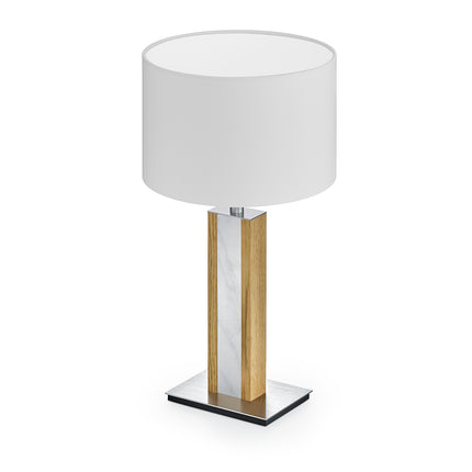 Karl M Tischlampe mit Marmorapplikation