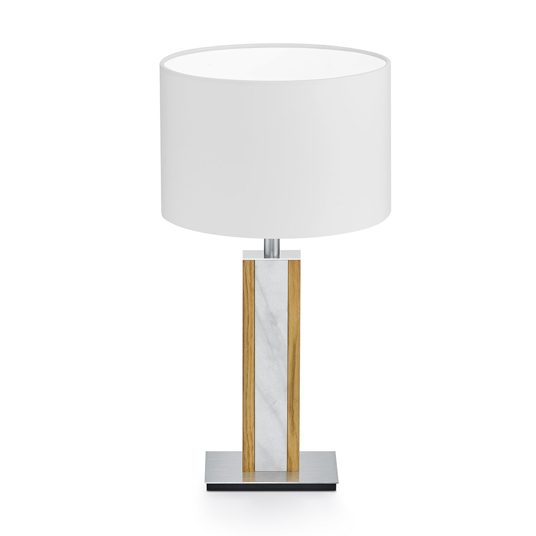Karl M Tischlampe mit Marmorapplikation