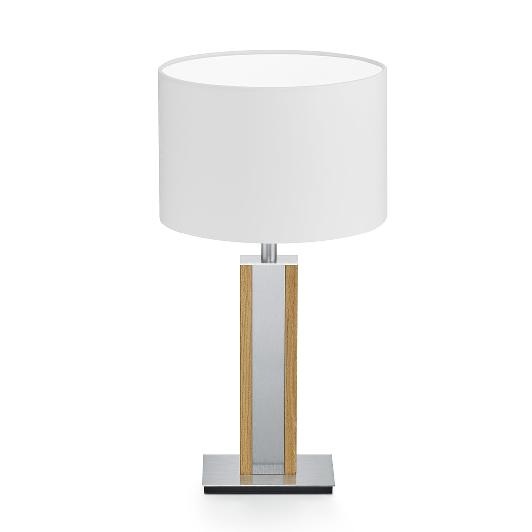 Karl N Tischlampe mit Nickelapplikation