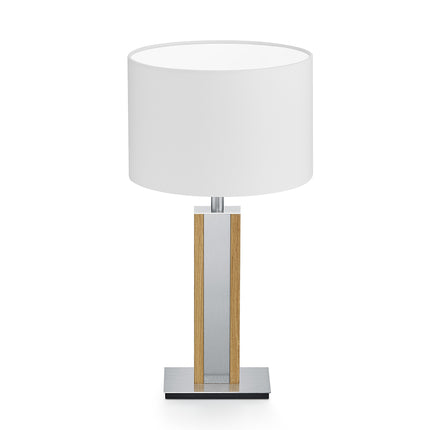 Karl N Tischlampe mit Nickelapplikation