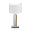 Karl N Tischlampe mit Nickelapplikation