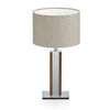 Karl N Tischlampe mit Nickelapplikation