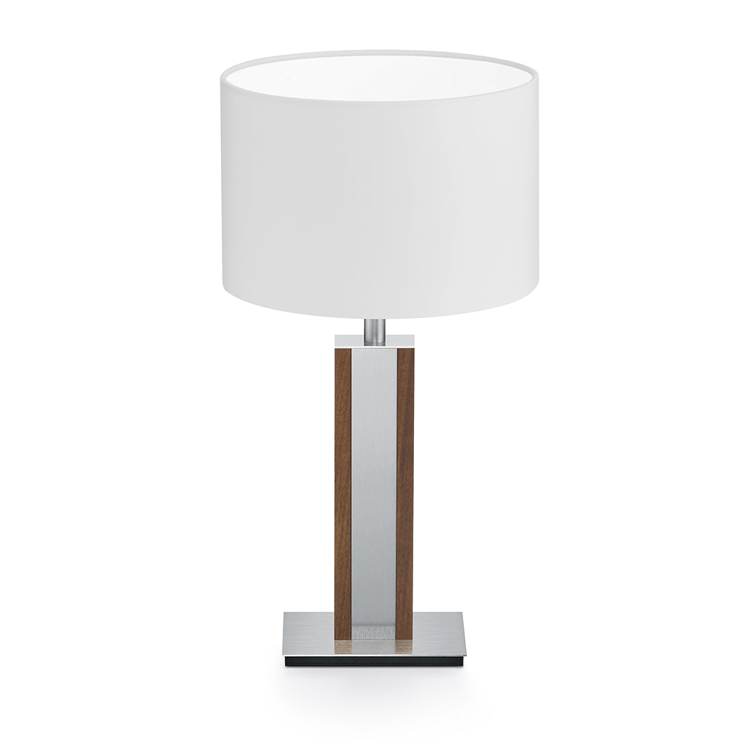 Karl N Tischlampe mit Nickelapplikation