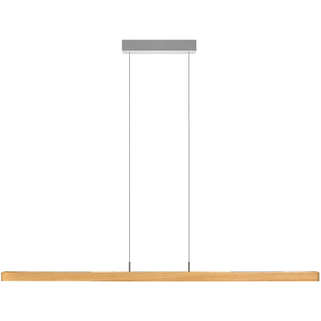 Leonora LED Balkenleuchte mit Rollizug Ober- und Unterlicht Buche