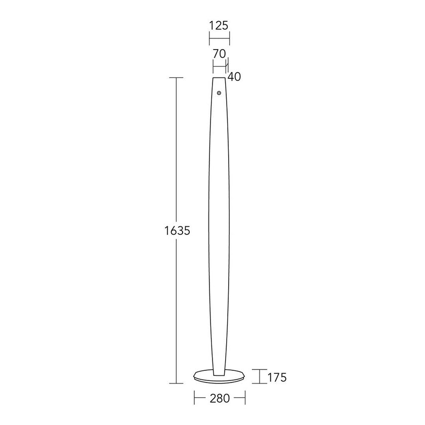 technische Zeichnung Stehleuchte Arco