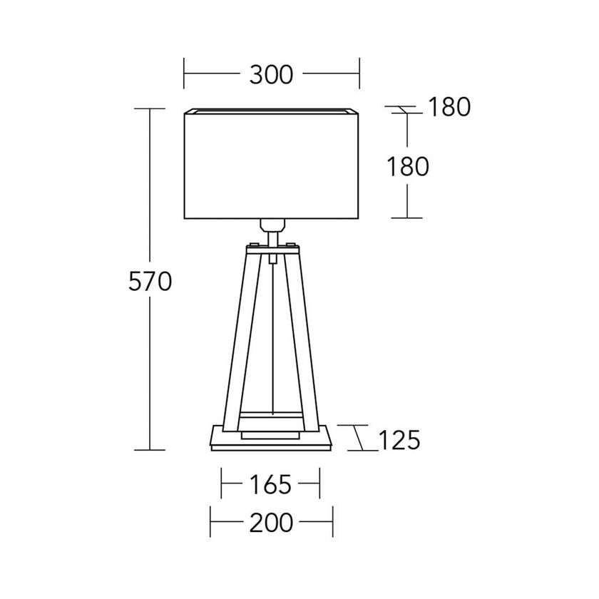technische Zeichnung Hockerleuchte Bi Bob