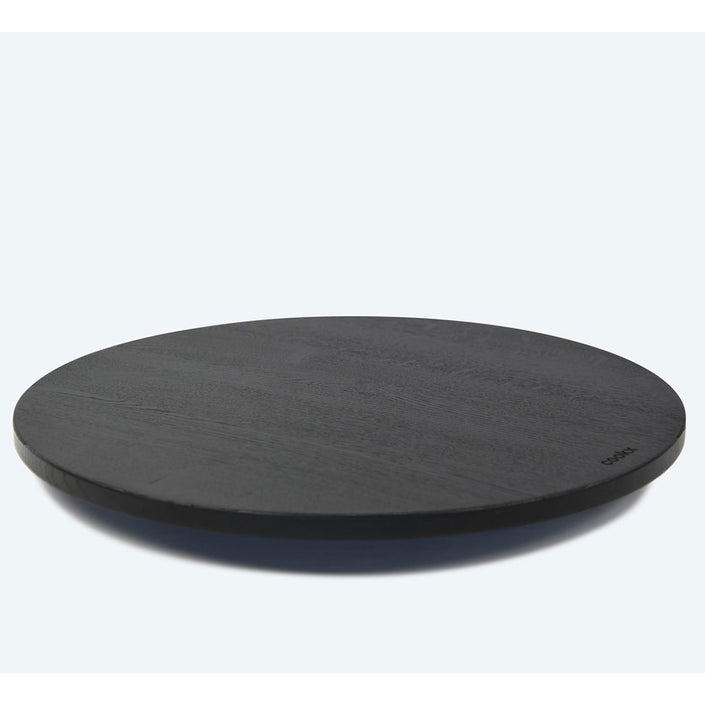 Drehteller Gr. L Servierplatte D. ca. 60cm Holz schwarz
