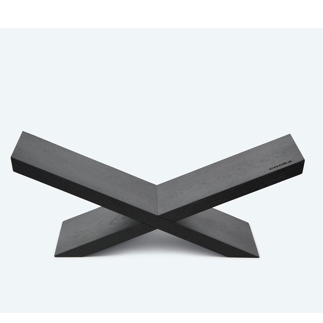 Wooden book stand - black