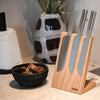 Magnetic knife block natural oak