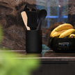 Kitchen utensil holder black oak