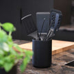 Kitchen utensil holder black oak