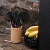 Kitchen utensil holder natural oak