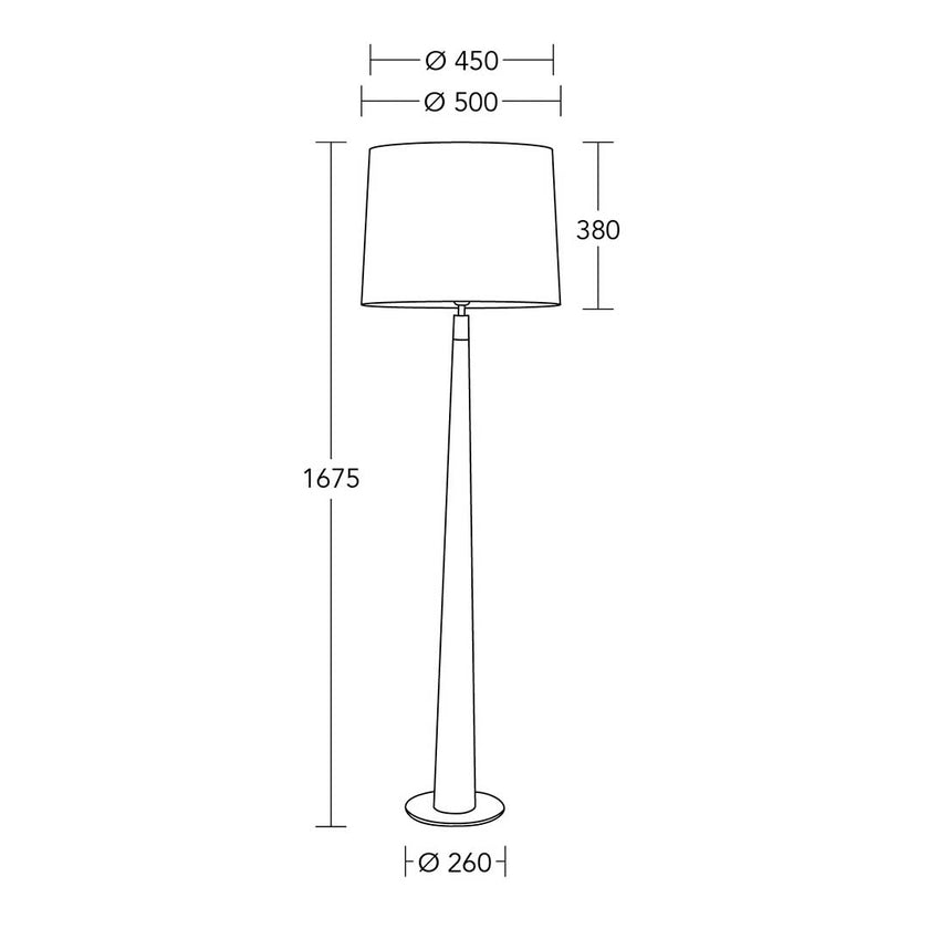 technische Zeichnung Stehleuchte Conico