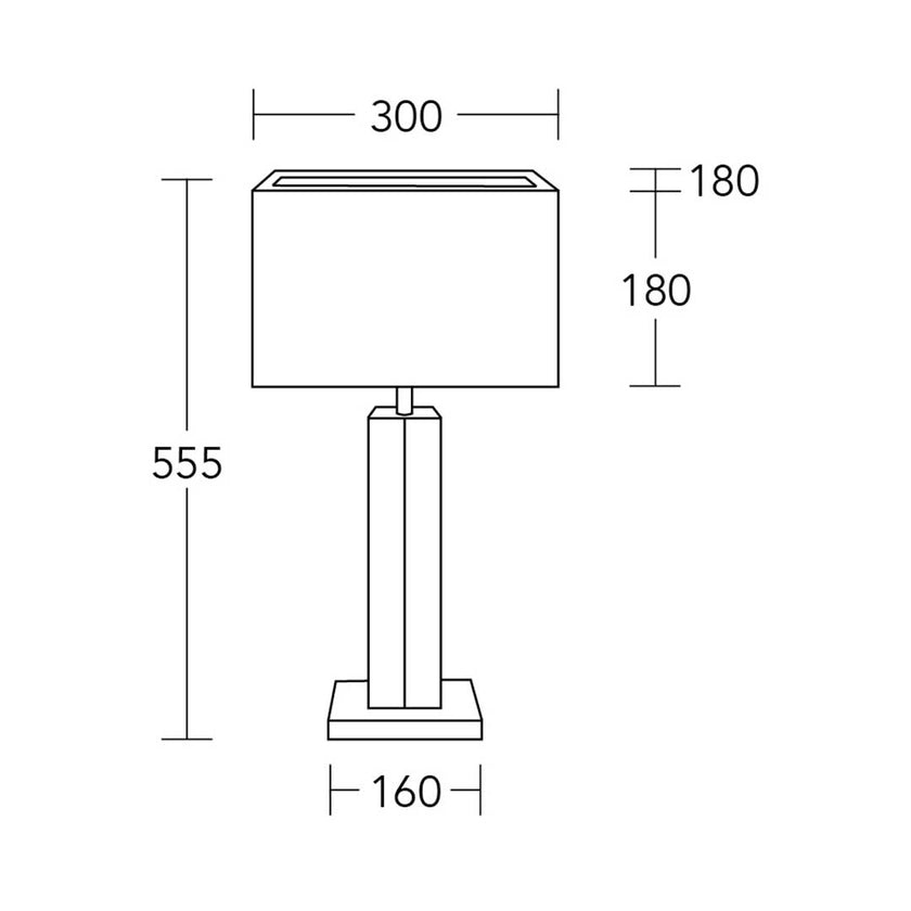 technische Zeichnung Hockerleuchte Dana Q