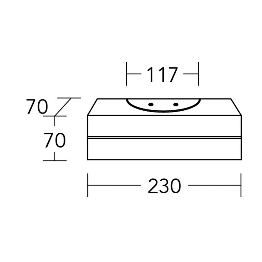 technische Zeichnung Wandleuchte Dana
