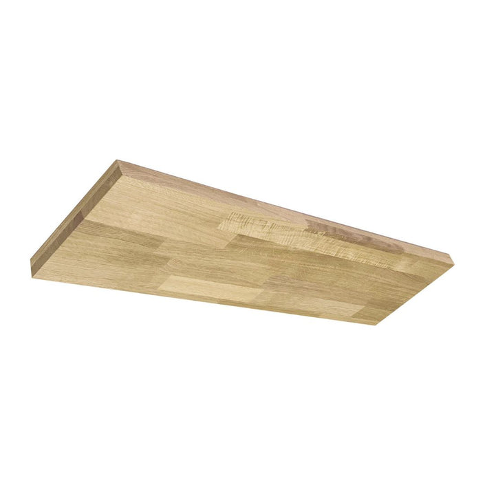 Deckensegel aus Asteiche Natur, 1000mm x 300mm, Seitenansicht schräg 