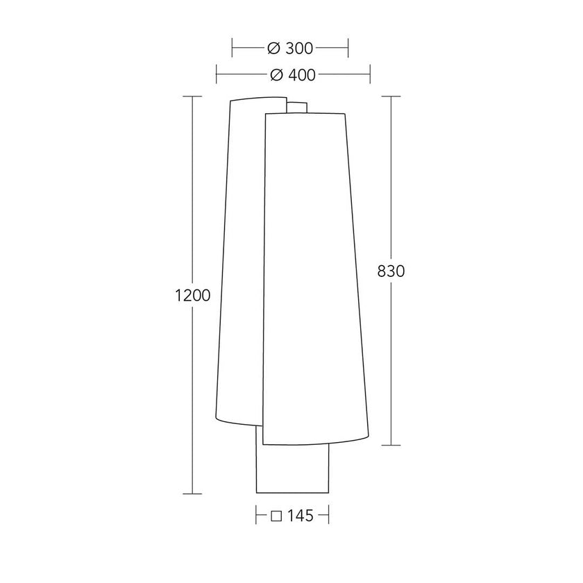 Stehleuchte Modell JoJo, technische Zeichnung