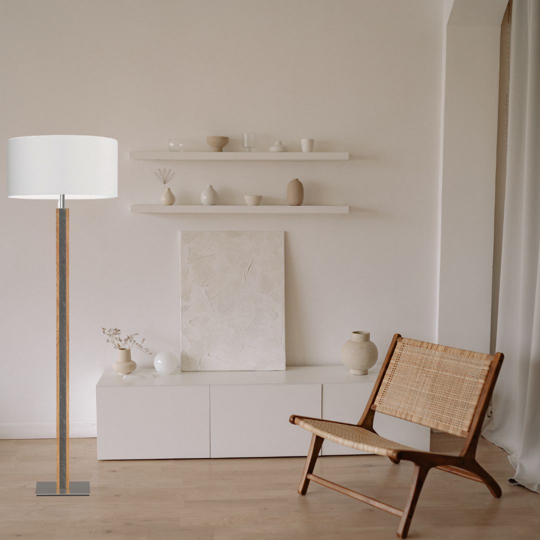 Karl G floor lamp shade application in granite look