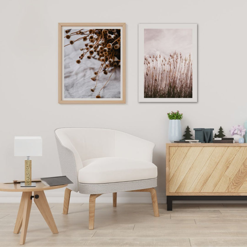 Karl H Quadra Tischlampe mit Almwiesenheuapplikation