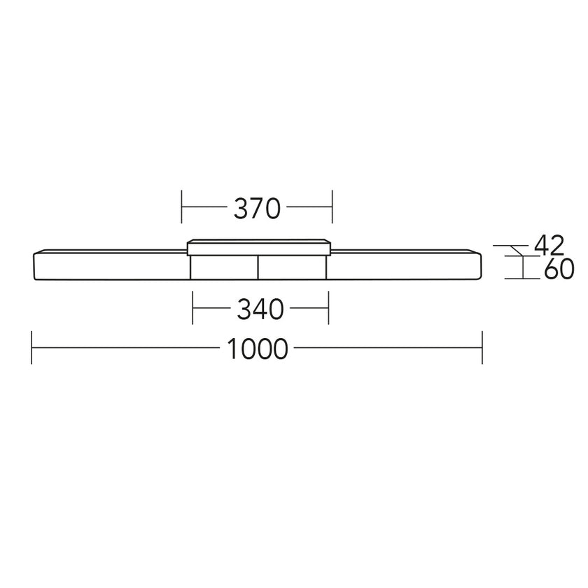 Deckenleuchte Modell Lana del bronco, 1000mm, technische Zeichnung