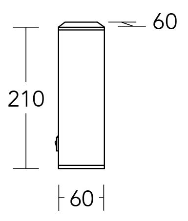 Wandleuchte Modell Leonora, technische Zeichnung 