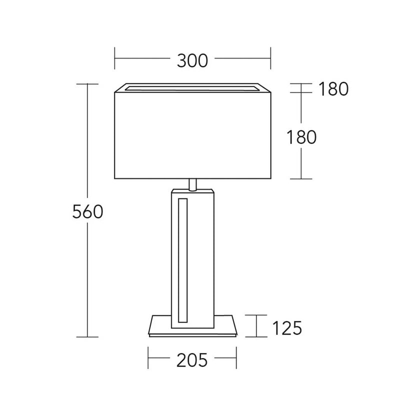 Hockerleuchte Modell Maive, technische Zeichnung