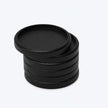 Coasters black oak wood (6 pieces)