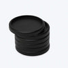 Coasters black oak wood (6 pieces)