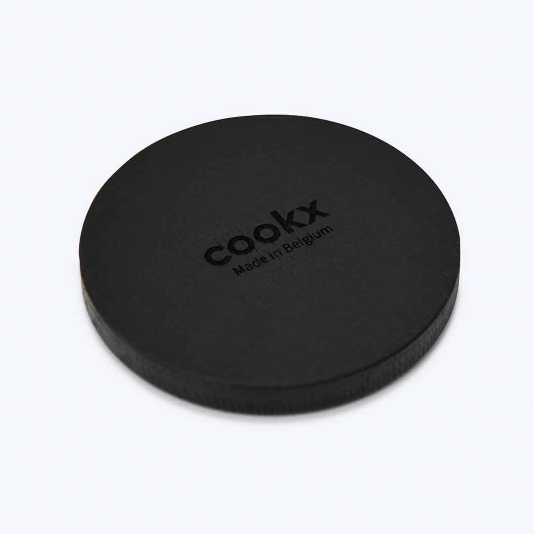 Coasters black oak wood (6 pieces)