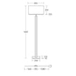 Karl K floor lamp shade square with head wood application