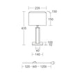 Karl G Quadra Tischlampe mit Granitapplikation